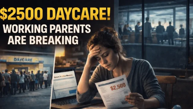 working parents struggling with 2500 dollar daycare bill in united states childcare crisis
