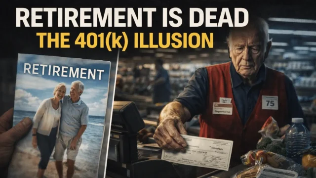 elderly american worker working retail job after retirement 401k crisis middle class retirement savings crisis america inflation retirement problem