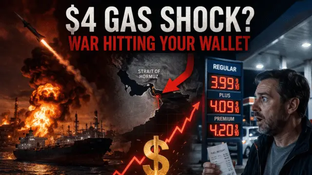 American worker at gas station shocked by rising fuel prices during US Iran war economic crisis